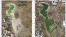 (تصویر) مساحت دریاچه ارومیه ۵ برابر شد